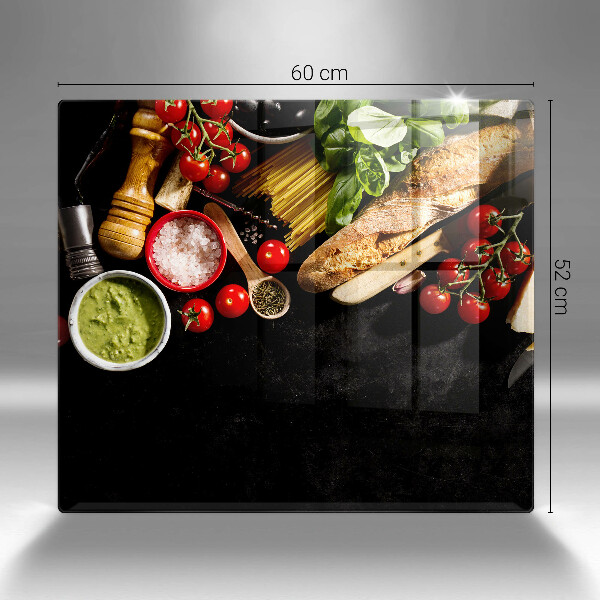 Sklenený kryt za sporák Talianske prísady a koreniny