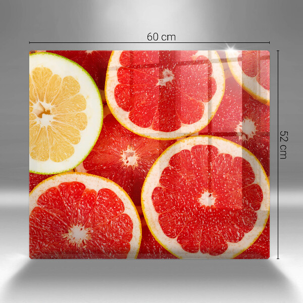 Sklenený kryt za sporák Plátky grapefruitu