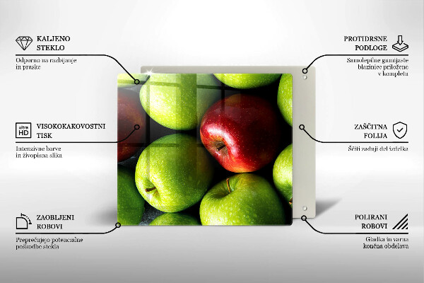 Sklenený kryt za sporák Šťavnaté jablká