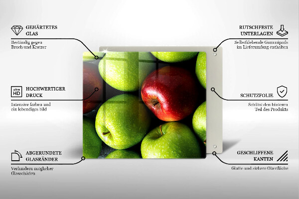 Sklenený kryt za sporák Šťavnaté jablká