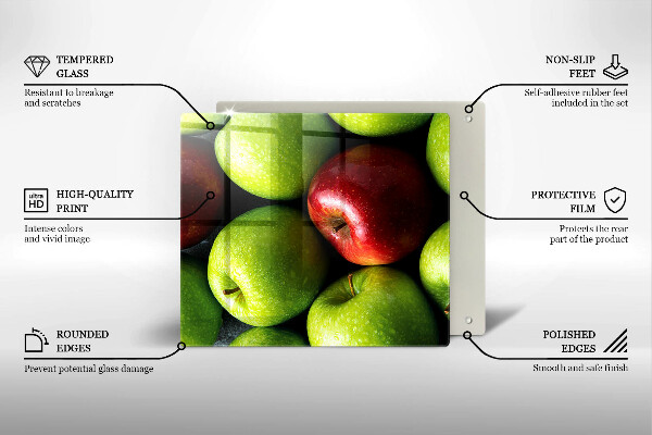Sklenený kryt za sporák Šťavnaté jablká