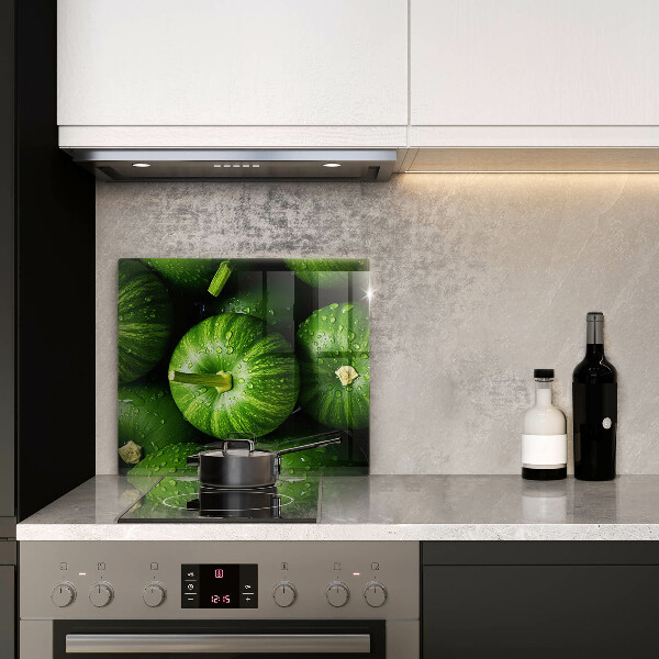 Sklenený kryt za sporák Zelené tekvice