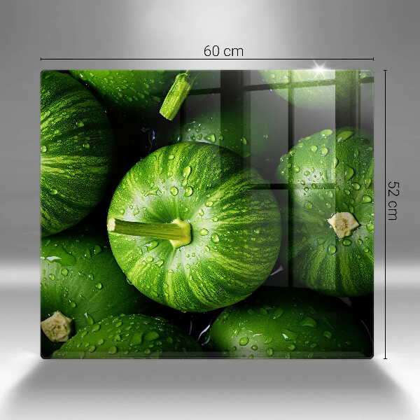 Sklenený kryt za sporák Zelené tekvice