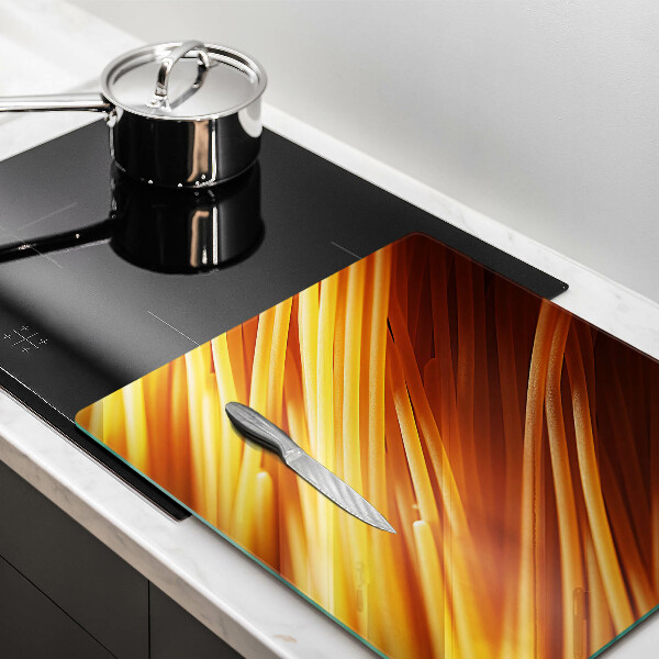 Sklenený kryt za sporák Špagetové cestoviny