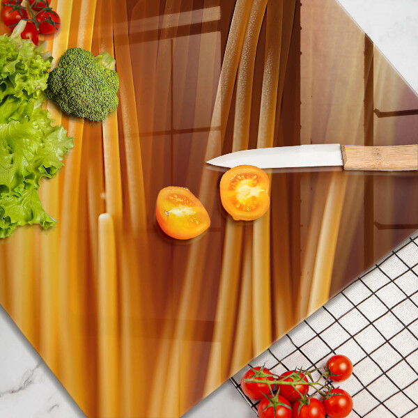 Sklenený kryt za sporák Špagetové cestoviny