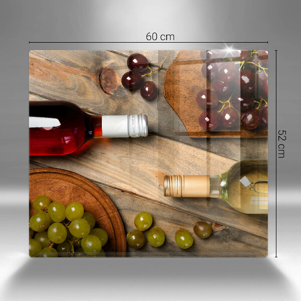 Sklenený kryt za sporák Fľaše na víno a hrozno