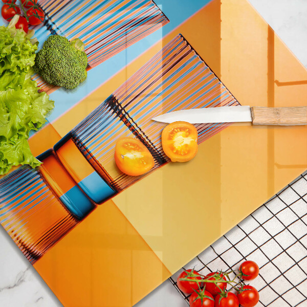 Sklenený kryt za sporák Dva poháre vody