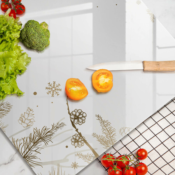 Sklenený kryt za sporák Zimné dekorácie