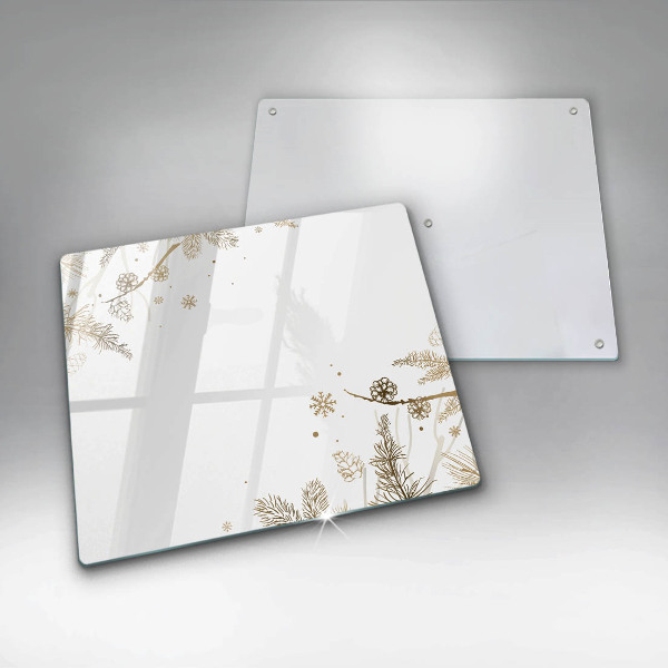 Sklenený kryt za sporák Zimné dekorácie