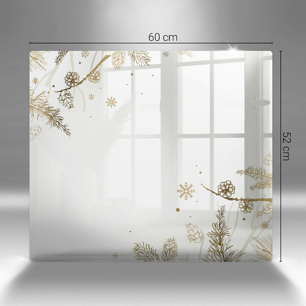 Sklenený kryt za sporák Zimné dekorácie