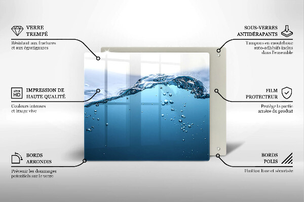 Sklo za varnú dosku Modrá voda