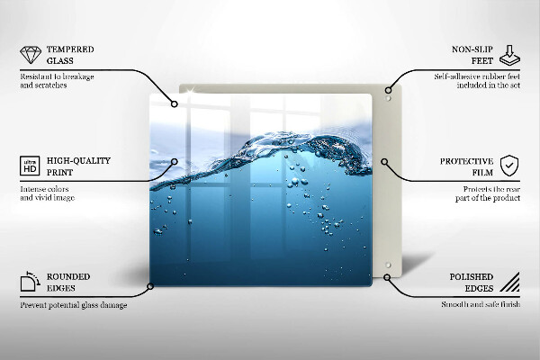 Sklo za varnú dosku Modrá voda