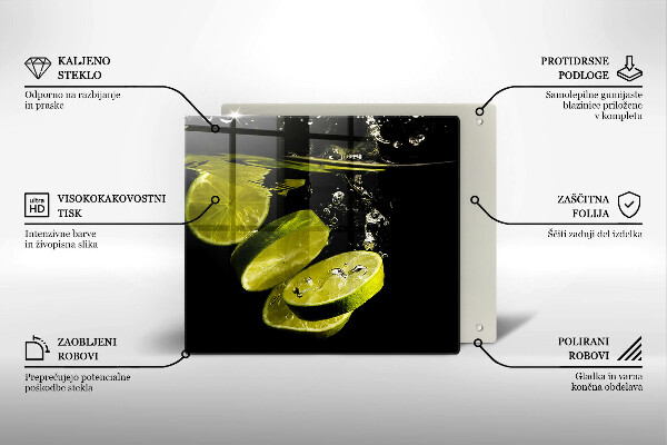 Krycia doska na sporák Limetky vo vode