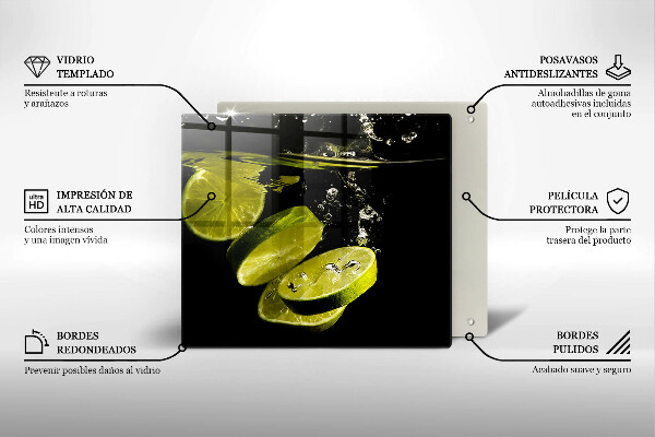 Krycia doska na sporák Limetky vo vode