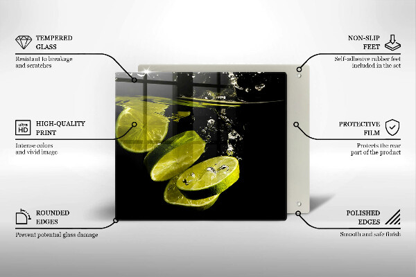 Krycia doska na sporák Limetky vo vode