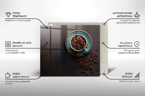 Krycia doska na sporák Šálka kávových zŕn