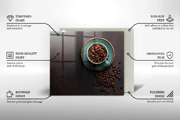 Krycia doska na sporák Šálka kávových zŕn