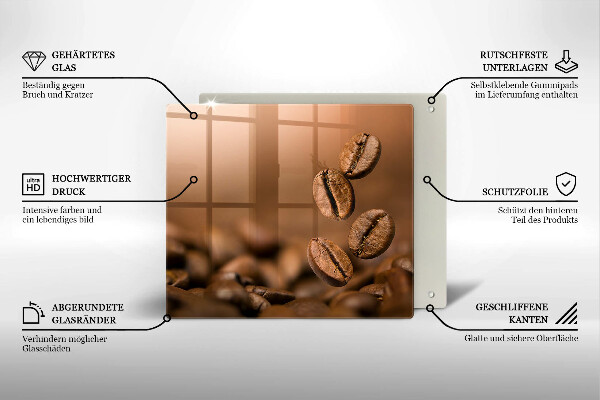 Krycia doska na sporák Kávové zrná