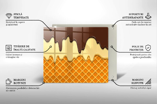 Krycia doska na sporák Ilustrácia kornútok zmrzliny