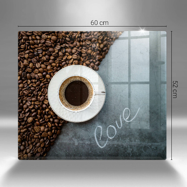 Krycia doska na sporák Kávové zrná a šálka