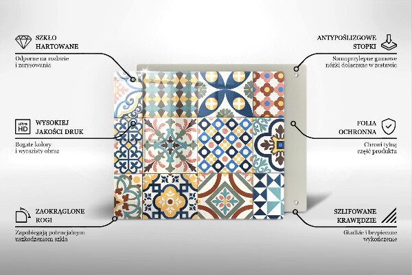 Kryt na indukčnú dosku Dekoratívne dlaždice