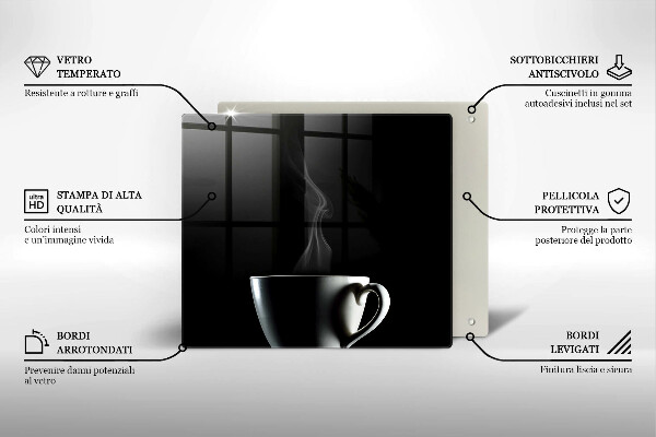 Sklo za varnú dosku Šálka čaju