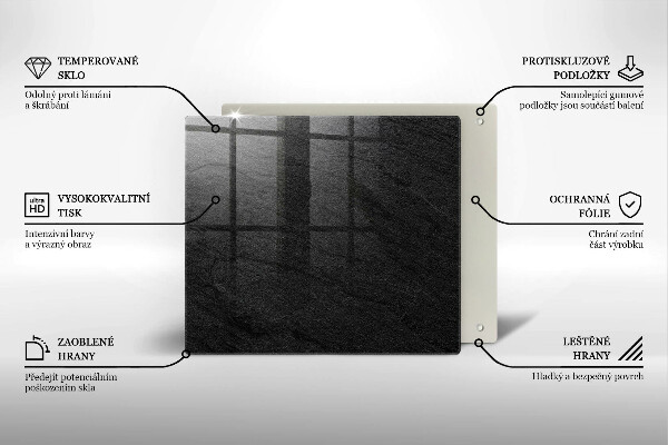 Kalené sklo za sporák Textúra kameňa