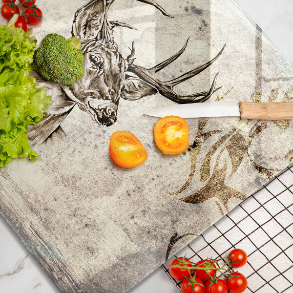 Sklo za varnú dosku Jeleň zvierat ilustrácie