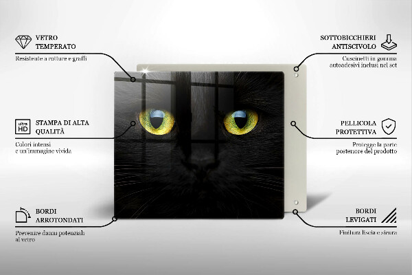 Kryt na indukčnú dosku Zvieracie mačacie oči