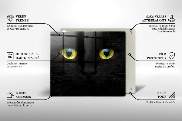 Kryt na indukčnú dosku Zvieracie mačacie oči