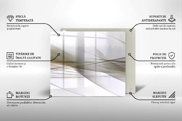 Sklo za varnú dosku Dizajn abstraktných línií