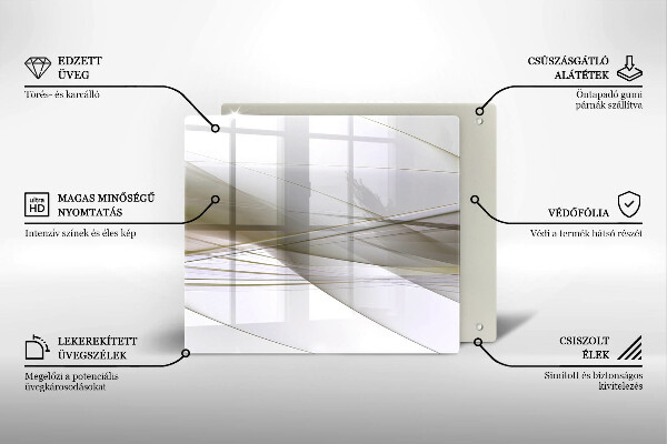 Sklo za varnú dosku Dizajn abstraktných línií
