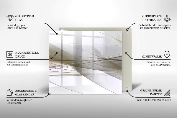 Sklo za varnú dosku Dizajn abstraktných línií