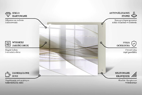 Sklo za varnú dosku Dizajn abstraktných línií
