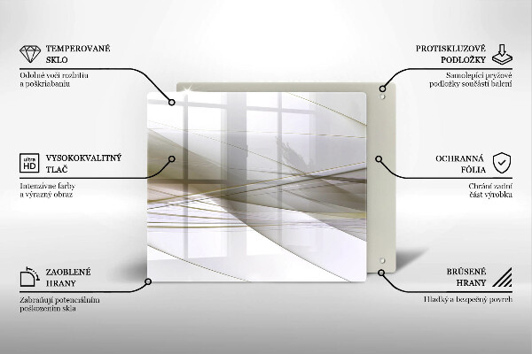 Sklo za varnú dosku Dizajn abstraktných línií