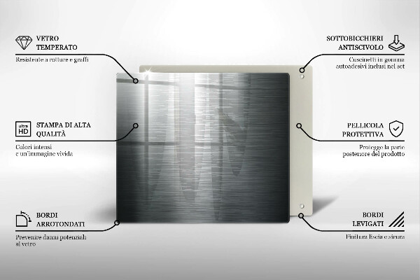 Sklo za varnú dosku Kovová textúra