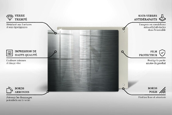 Sklo za varnú dosku Kovová textúra