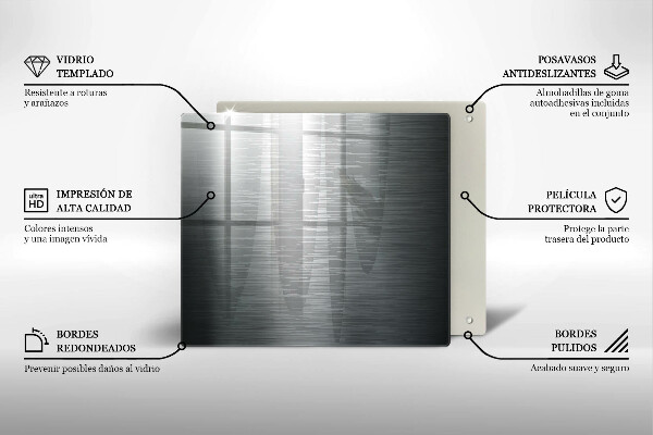 Sklo za varnú dosku Kovová textúra