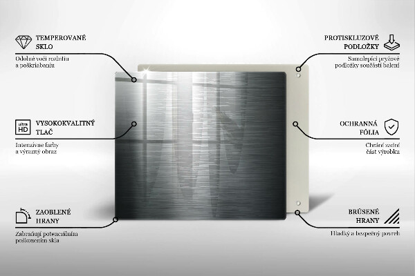 Sklo za varnú dosku Kovová textúra