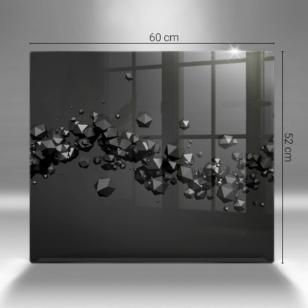 Kryt na indukčnú dosku 3D abstrakcia tvarov
