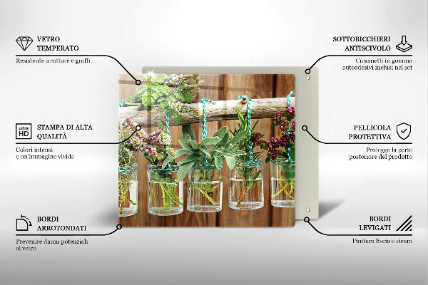 Kryt na indukčnú dosku Bylinky rastliny ročník