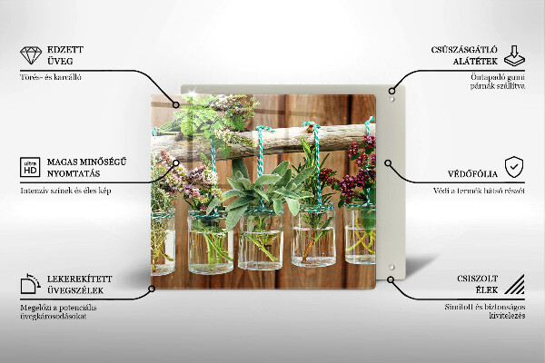 Kryt na indukčnú dosku Bylinky rastliny ročník