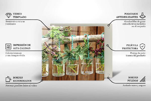 Kryt na indukčnú dosku Bylinky rastliny ročník