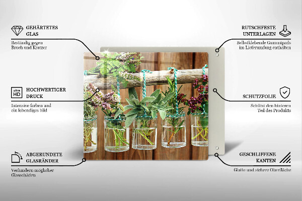Kryt na indukčnú dosku Bylinky rastliny ročník