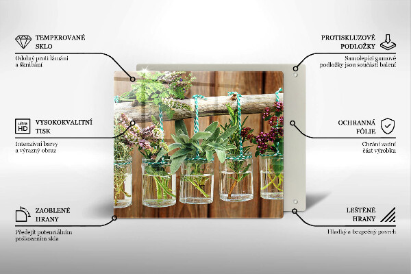Kryt na indukčnú dosku Bylinky rastliny ročník
