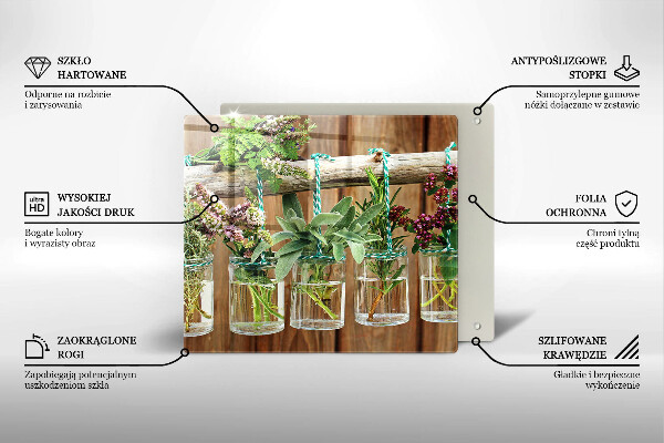 Kryt na indukčnú dosku Bylinky rastliny ročník