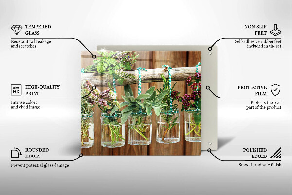 Kryt na indukčnú dosku Bylinky rastliny ročník