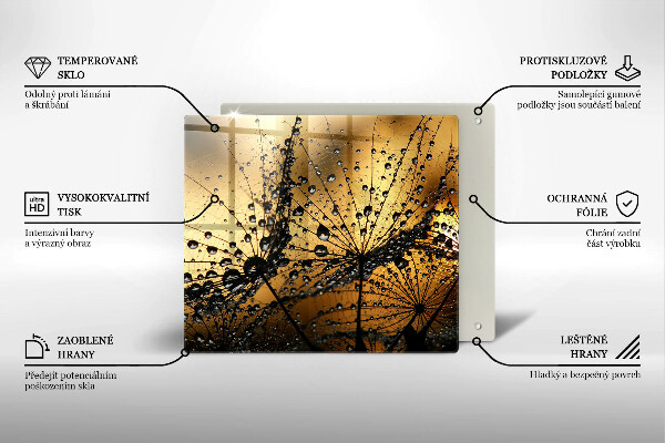 Sklo za varnú dosku Rosa a púpavy