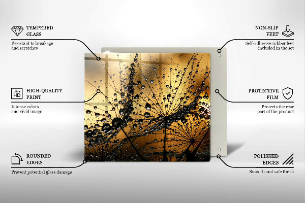 Sklo za varnú dosku Rosa a púpavy