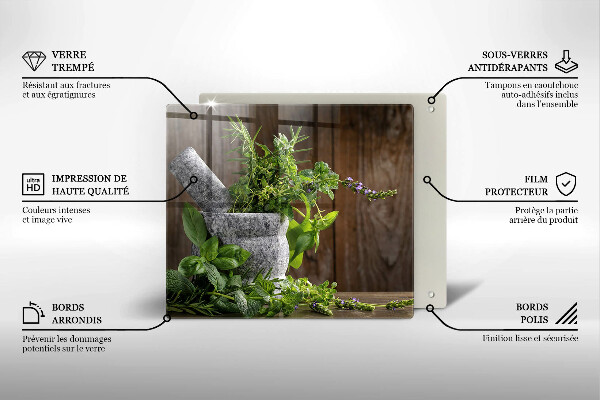 Sklo za varnú dosku Pestuje bylinky a drevo